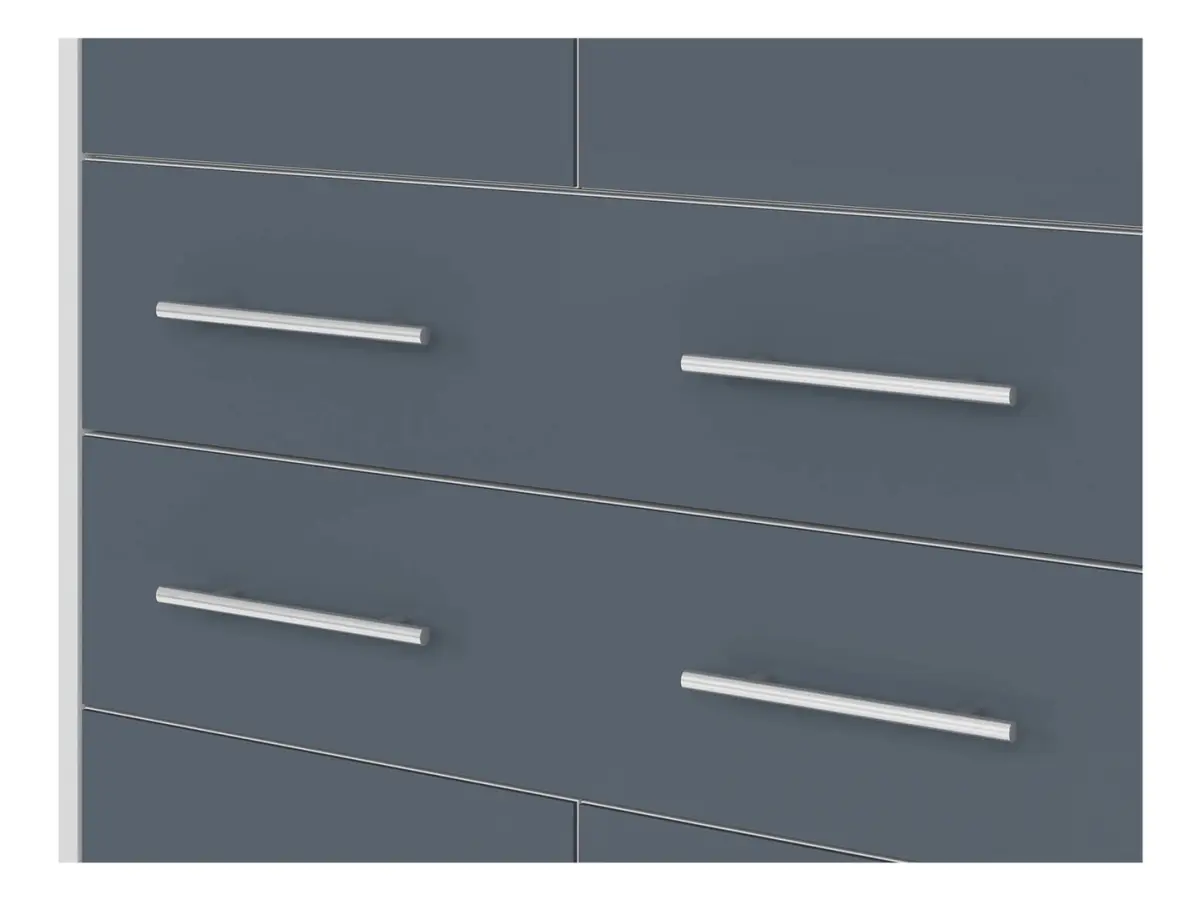 Estantería Office Lux 79 cm con 4 puertas y 2 cajones gris claro