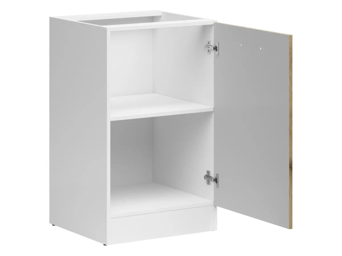 Mueble bajo de cocina Junona Line 50 cm derecho sin encimera roble delano claro