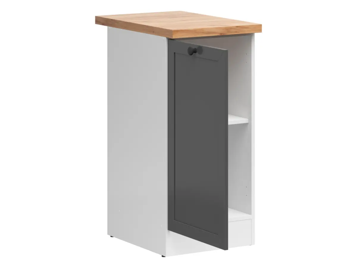 Mueble de cocina bajo Junona Line 40 cm izquierdo grafito con encimera
