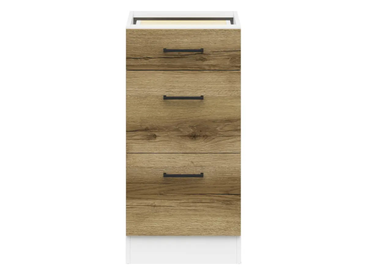 Mueble de cocina bajo Junona Line 40 cm con cajones sin encimera roble delano claro