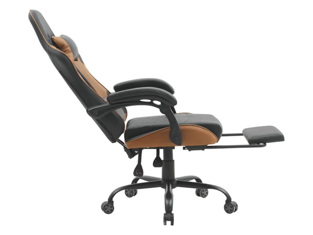 Silla gaming G-Turbo con cojines negro-marrón
