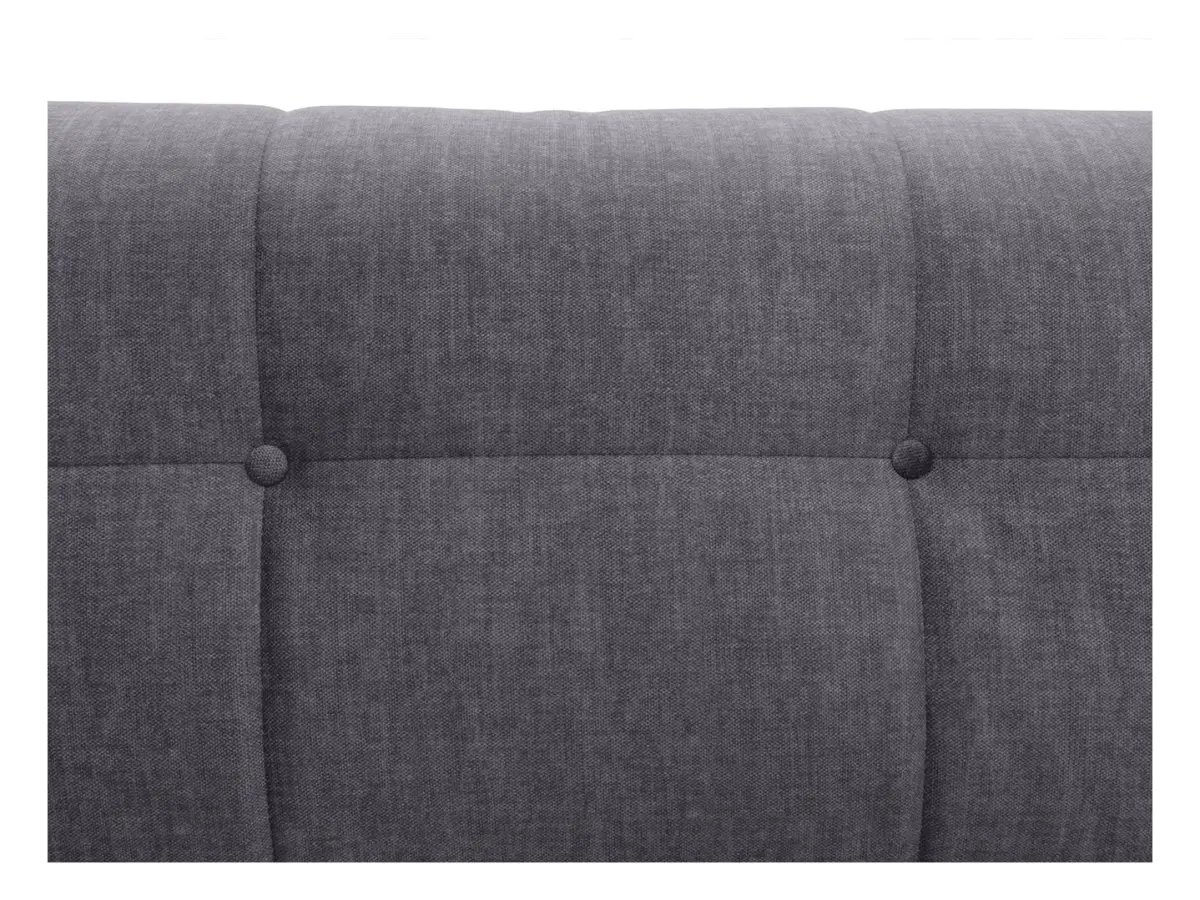 Sofá de tres plazas Torent convertible de terciopelo gris