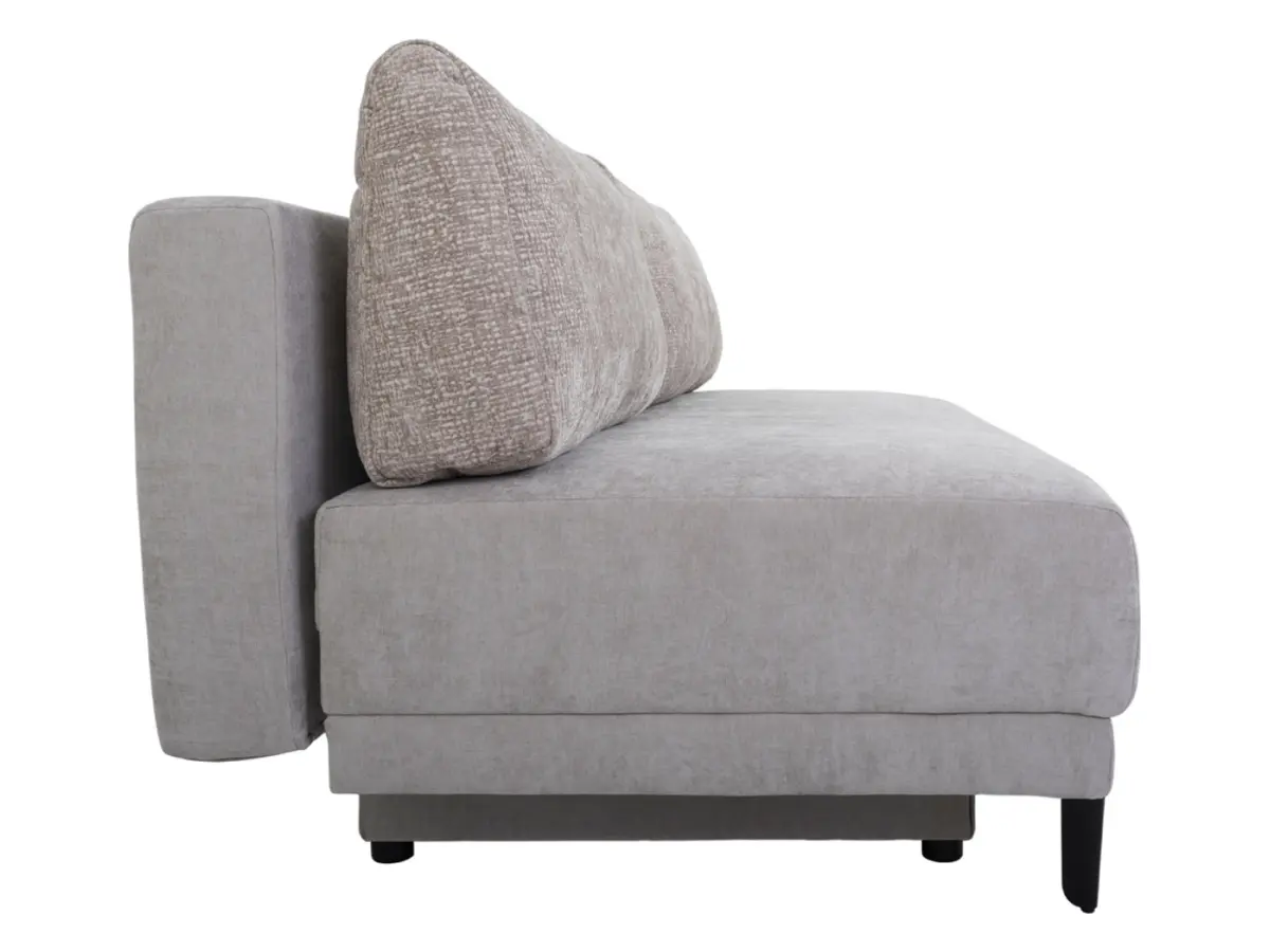 Sofá cama de tres plazas Sentila con arcón beige