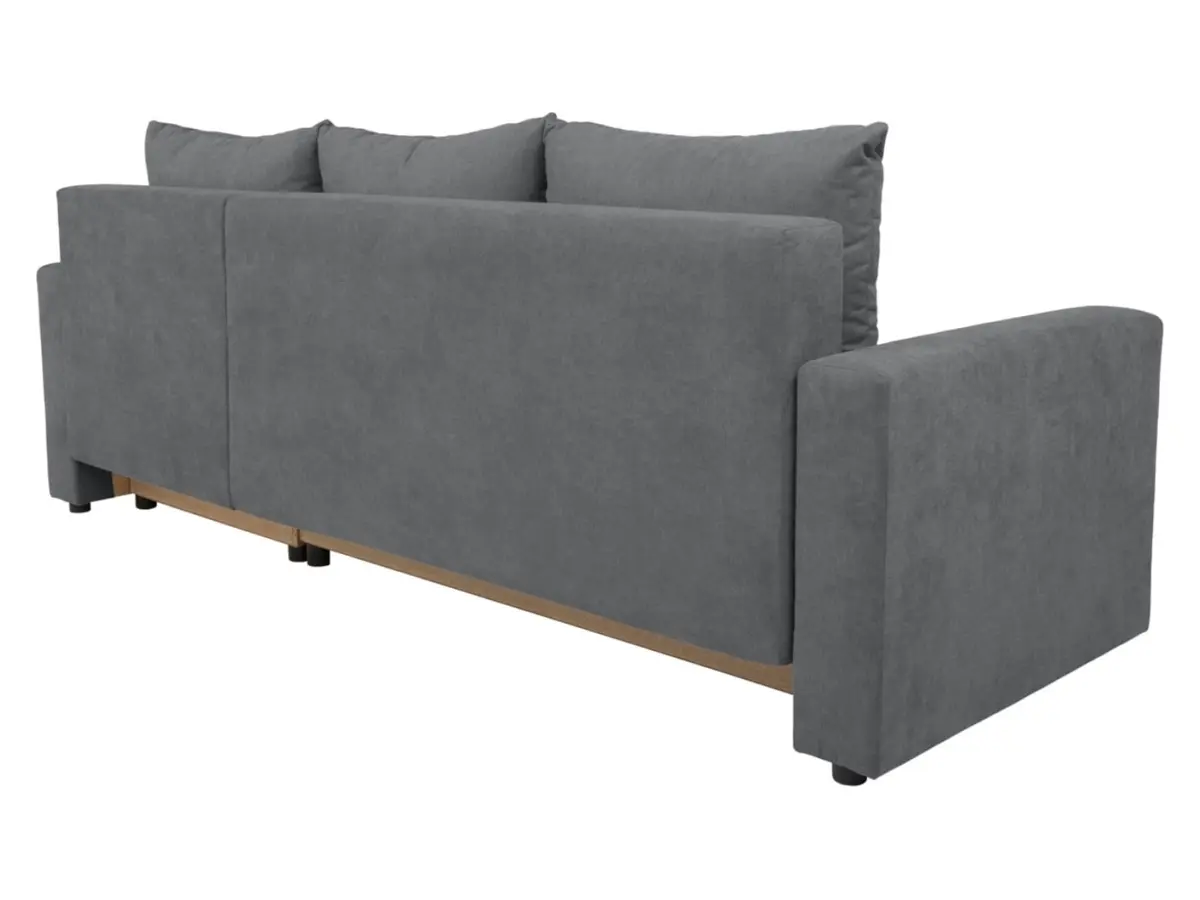 Sofá rinconera universal Przemek IV con función de cama y contenedores gris