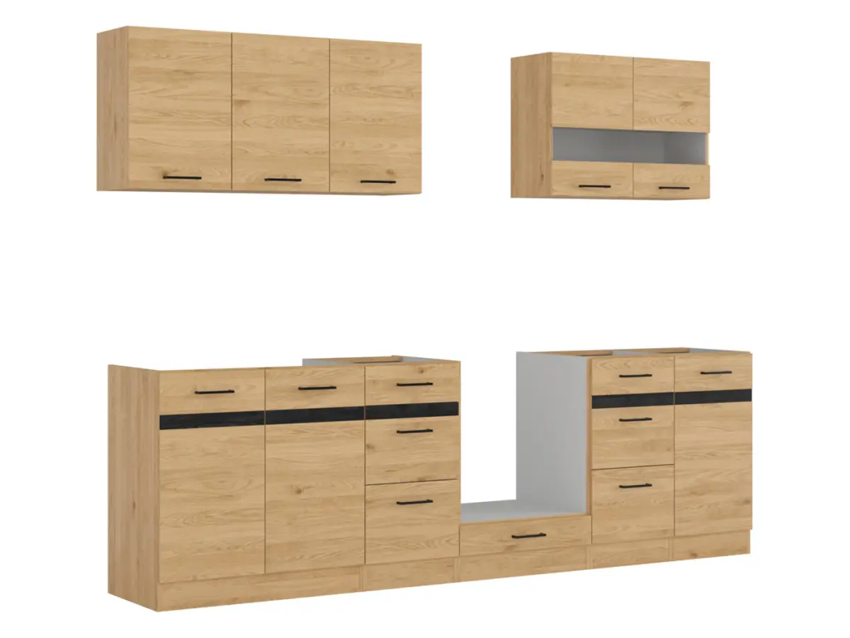 Кухонный гарнитур Junona Line 260 см дуб бернштайн