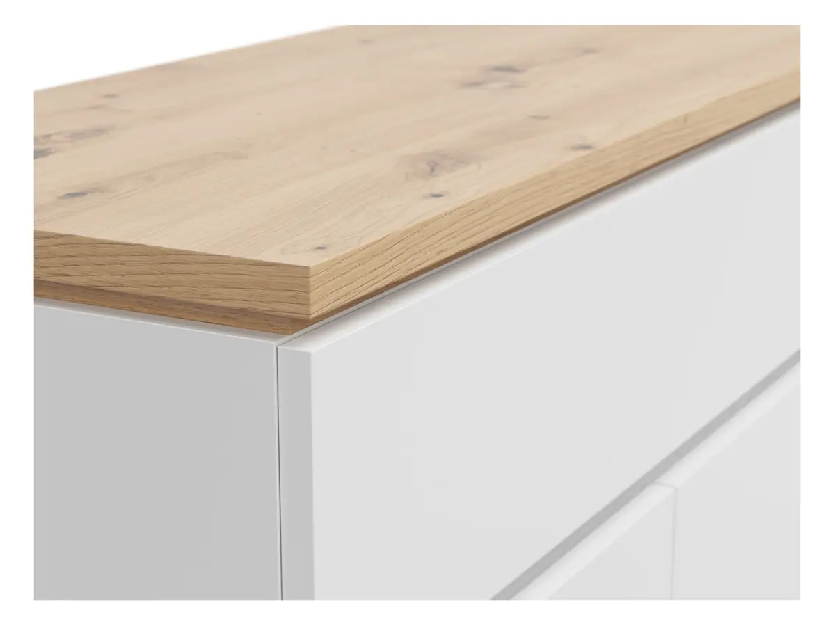 Комод Yamael 85 см с 2 дверцами и ящиком дуб артизан/белый