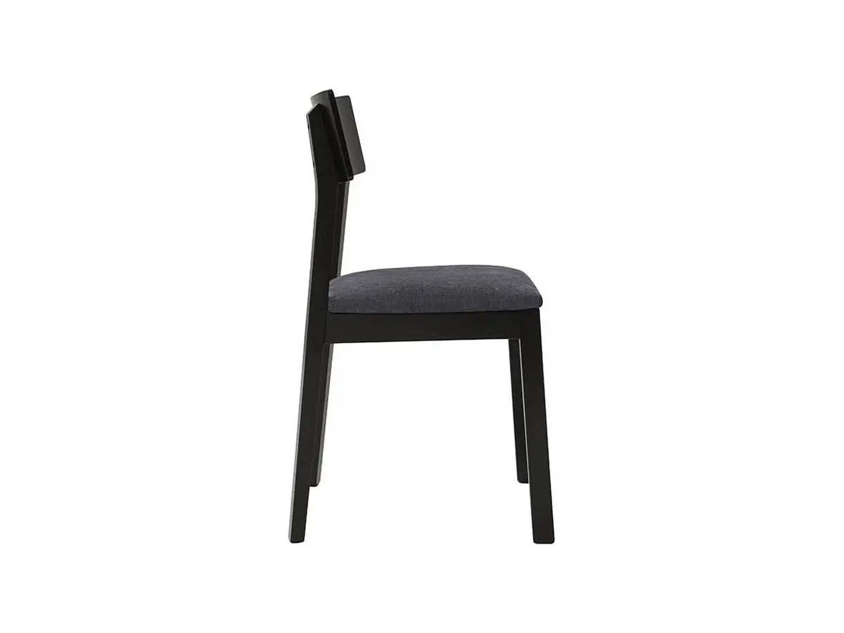 Silla tapizada Nina 2 de terciopelo gris oscuro