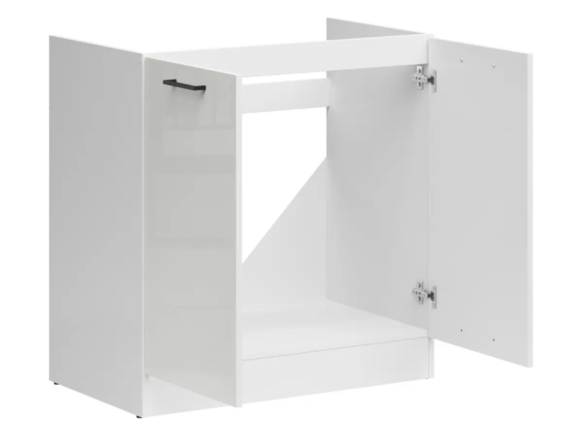 Mueble de cocina bajo fregadero Junona Line 80 cm brillo tiza