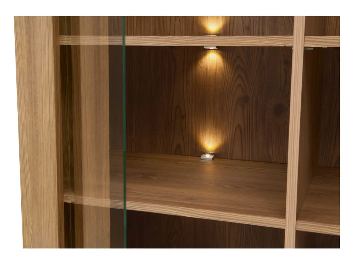 Vitrina Bergen 102 cm con 4 puertas alerce sibiu dorado