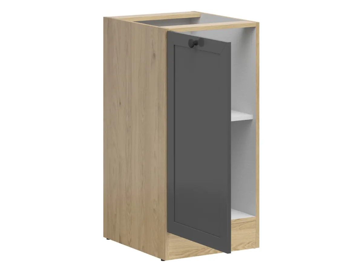 Mueble bajo de cocina Junona Line 40 cm izquierda con puerta roble bernstein/grafito