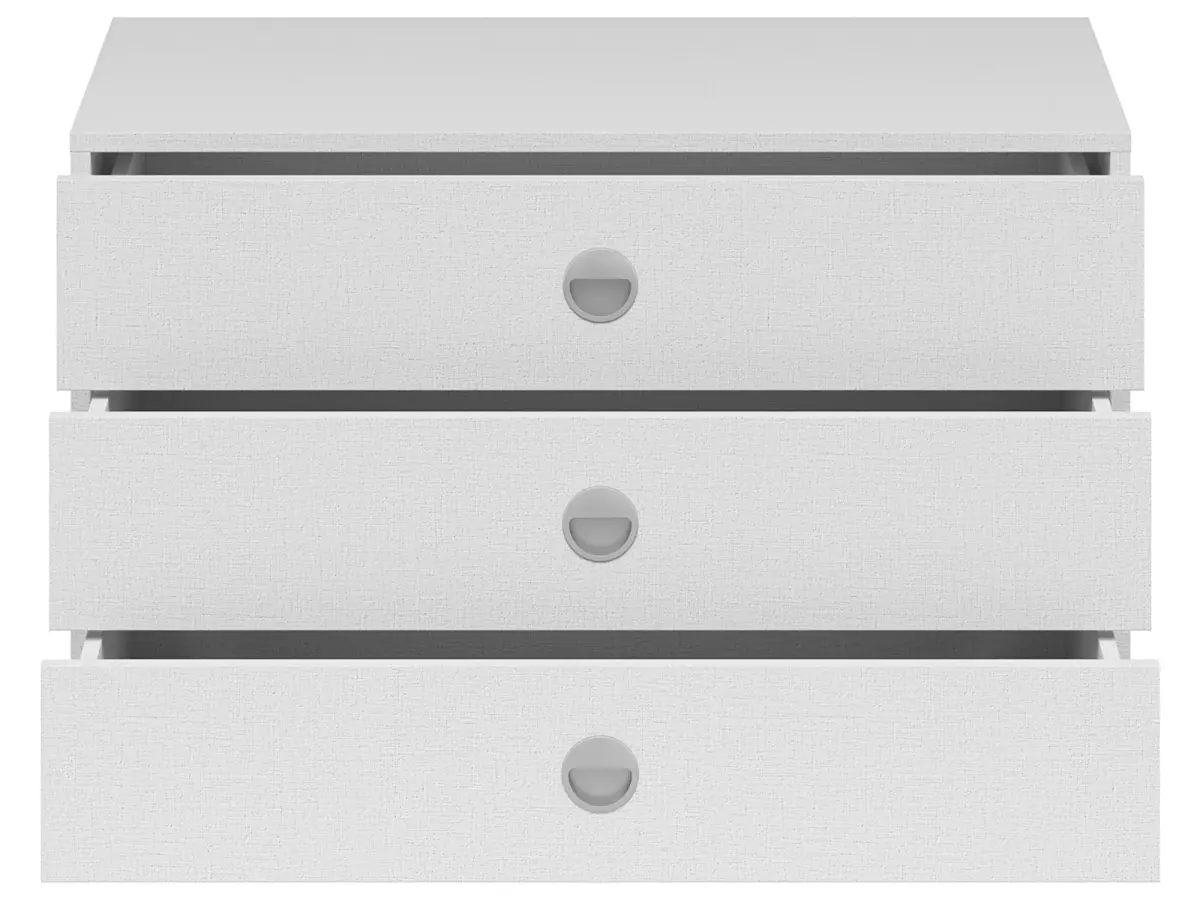 Cajonera para armario Osaka 83 cm con 3 cajones blanca