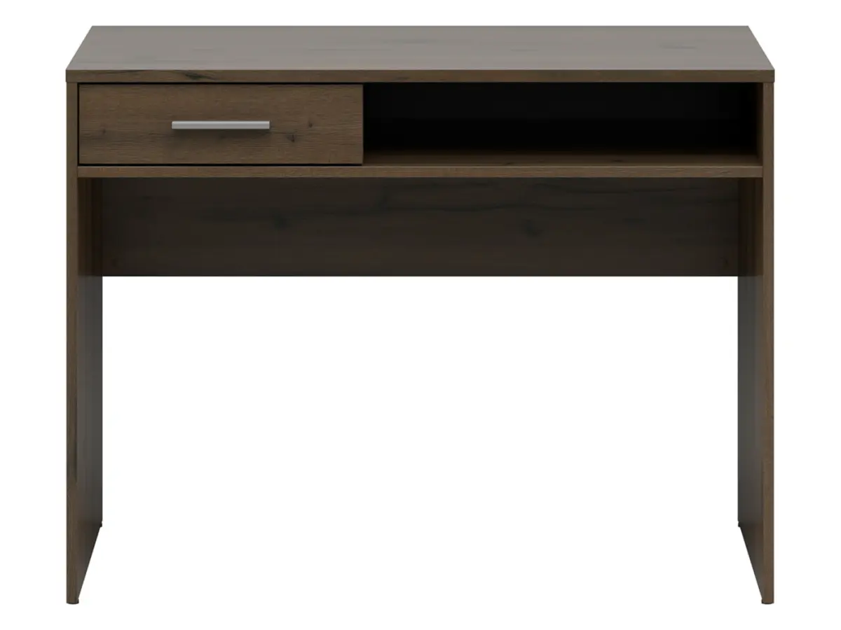 Escritorio Nepo Plus 100 cm con cajón y estante roble noble