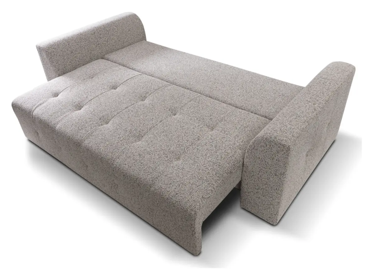 Sofá de tres plazas Royal IV convertible con arcón tejido trenzado beige