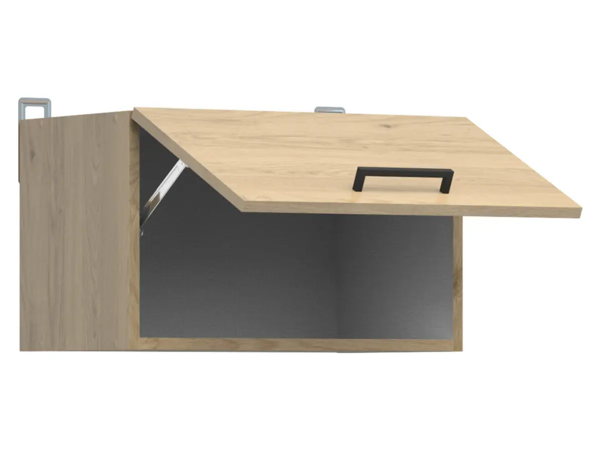 Armario de cocina superior Junona Line 50 cm sobre campana extractora roble bernstein