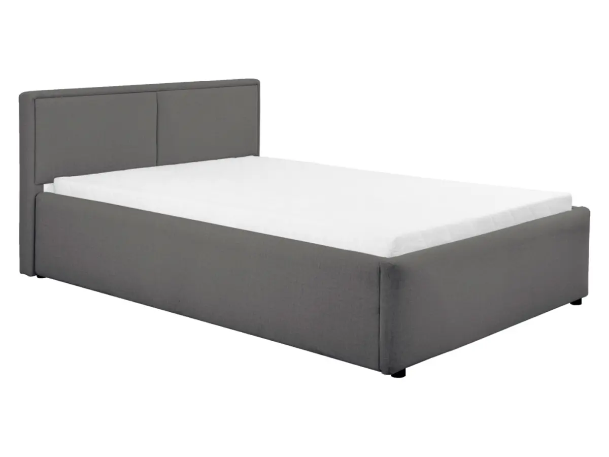 Cama tapizada Nedin 120x200 gris