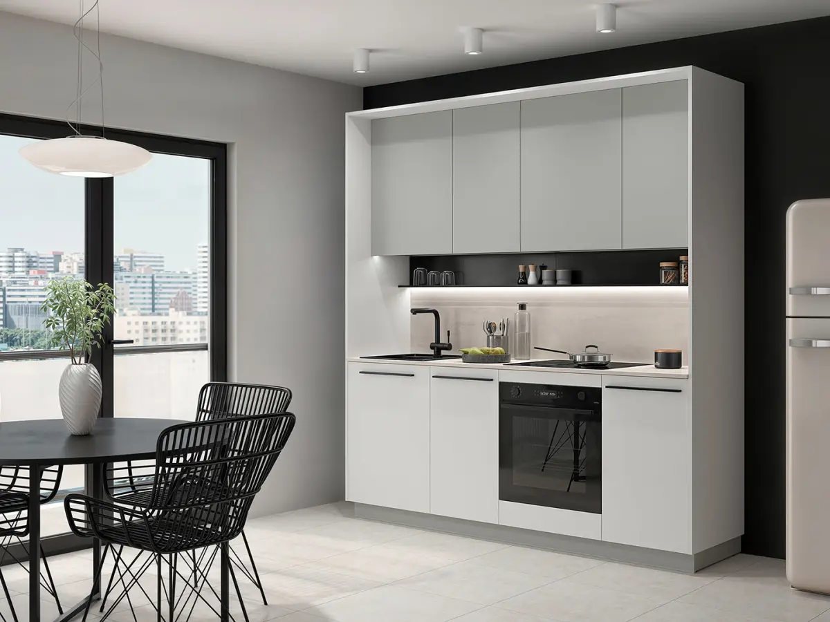 Paneles de acabado para cocina Milino 210 cm blanco alpino