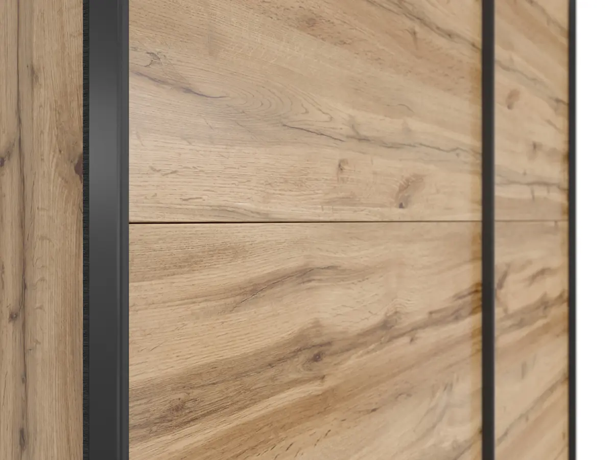 Armario de puertas correderas Tetrix 153 cm roble wotan