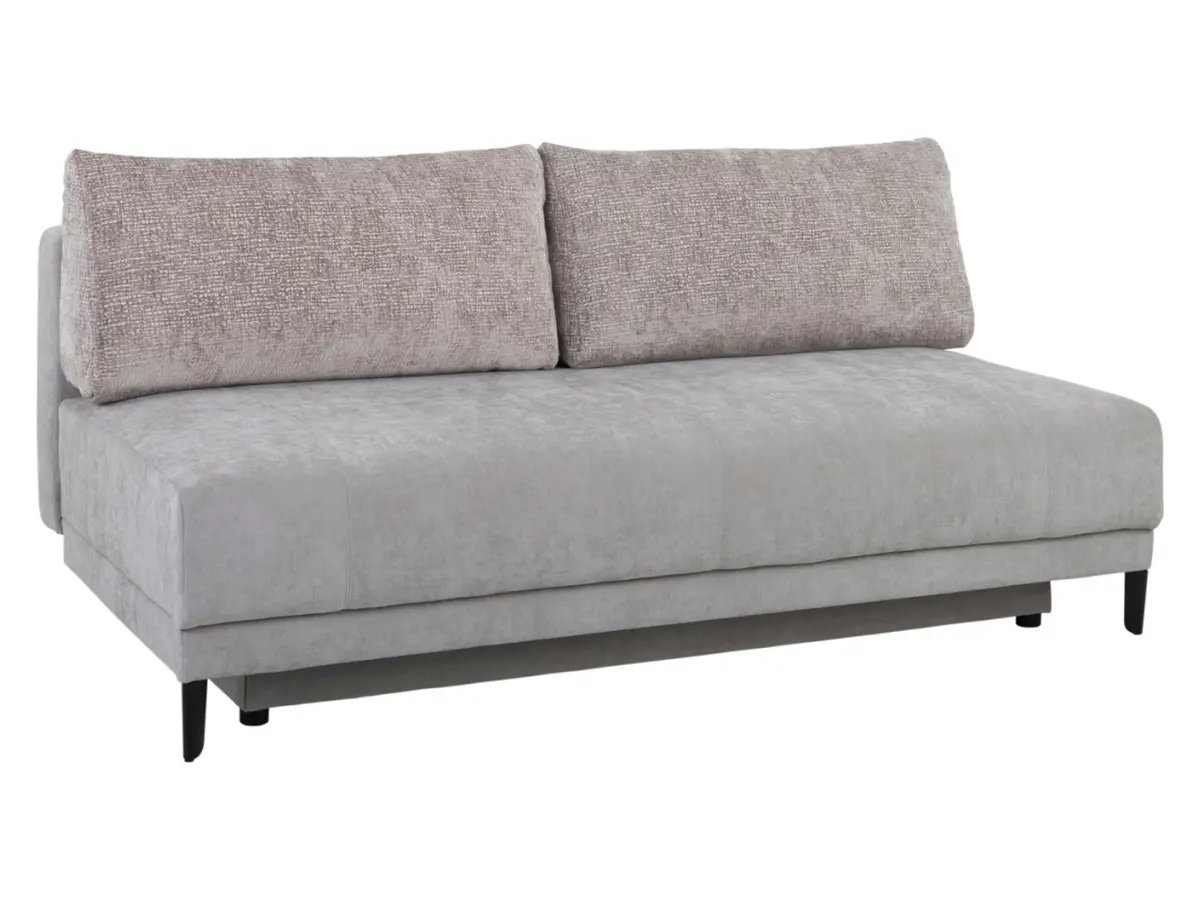 Sofá cama de tres plazas Sentila con arcón beige