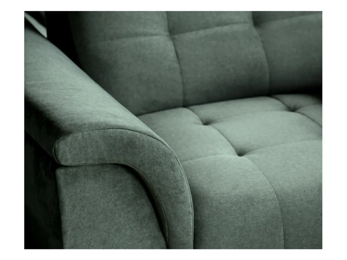 Sillón Doria de terciopelo verde