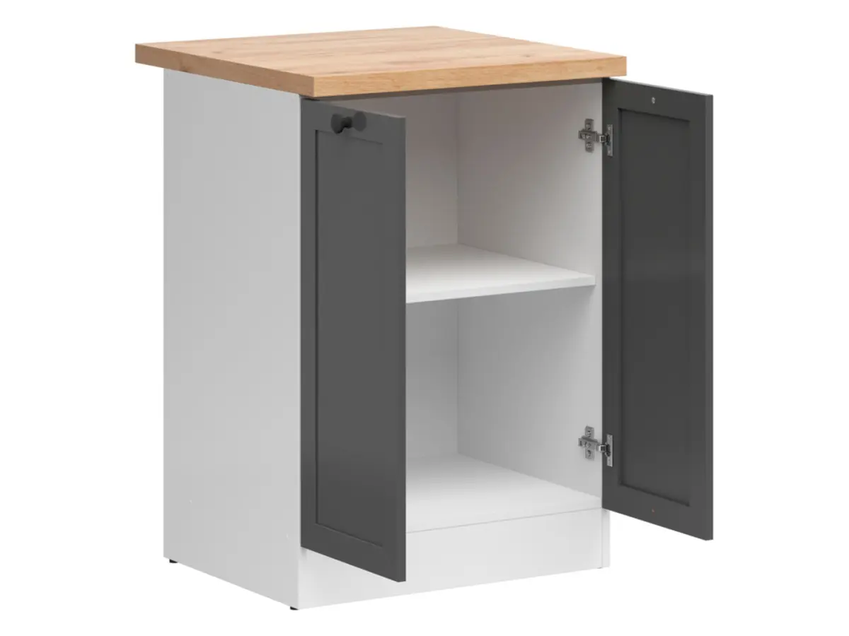 Armario de cocina inferior Junona Line 60 cm derecho grafito con encimera