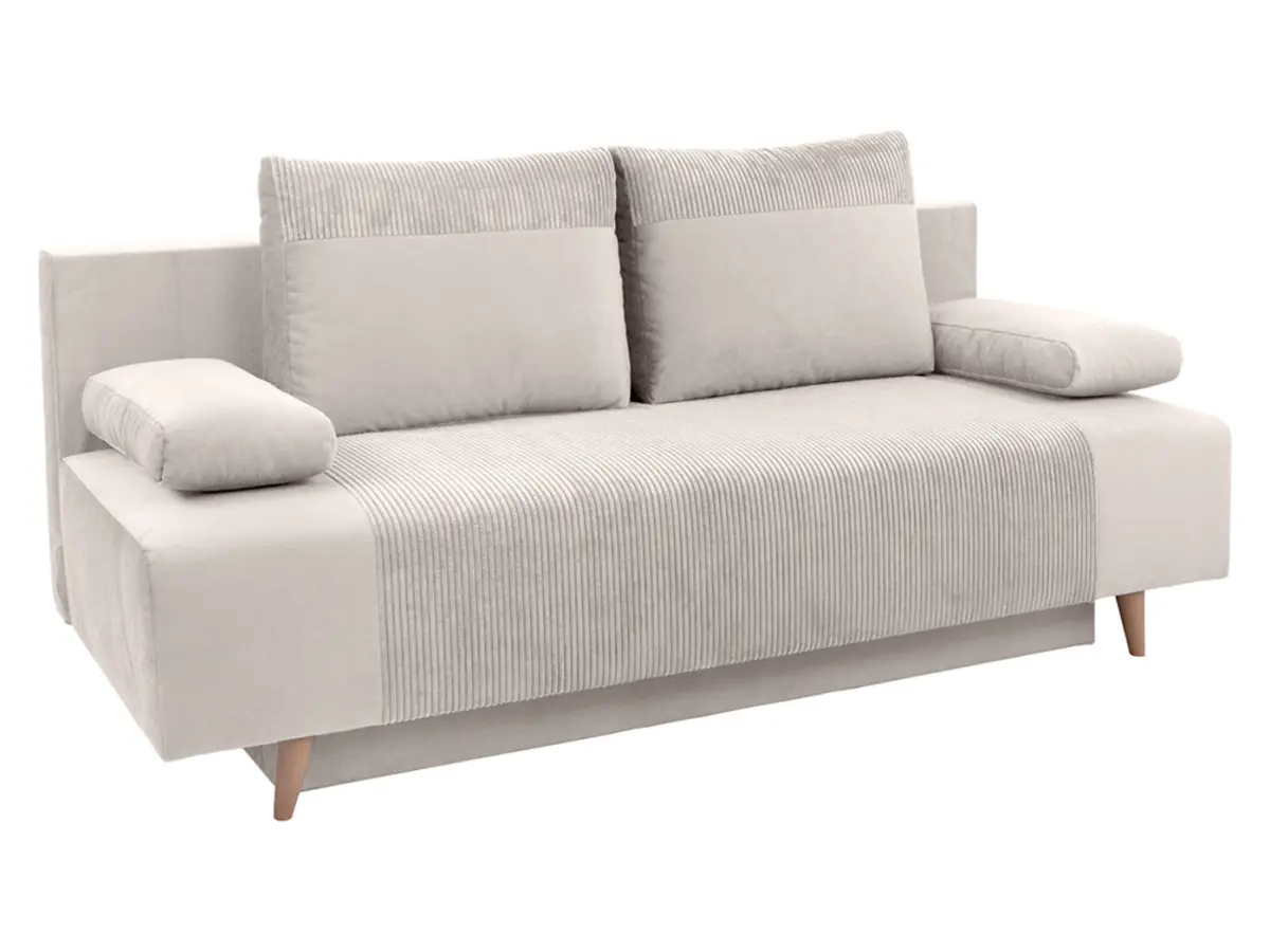 Sofá de tres plazas Leon cama con arcón beige