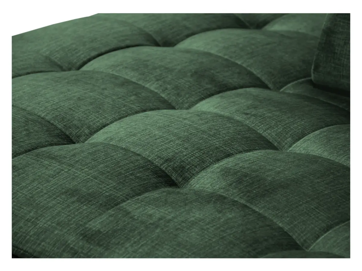 Sofá rinconera izquierdo Aragon extensible con reposacabezas y asiento ajustables verde