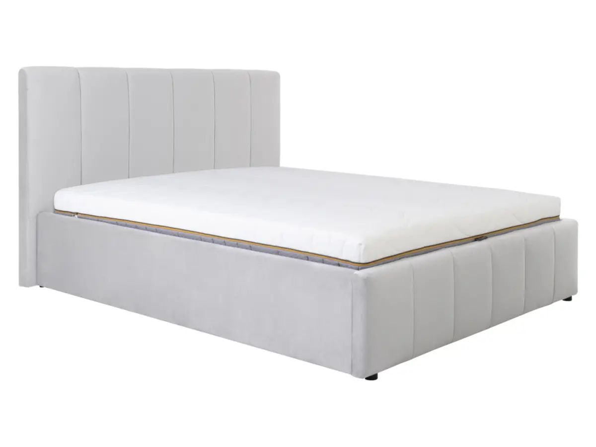 Cama tapizada Lones 160x200 gris