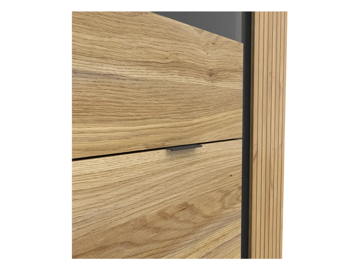 Vitrina Luen 70 cm con 3 puertas roble tegola/roble mauvella