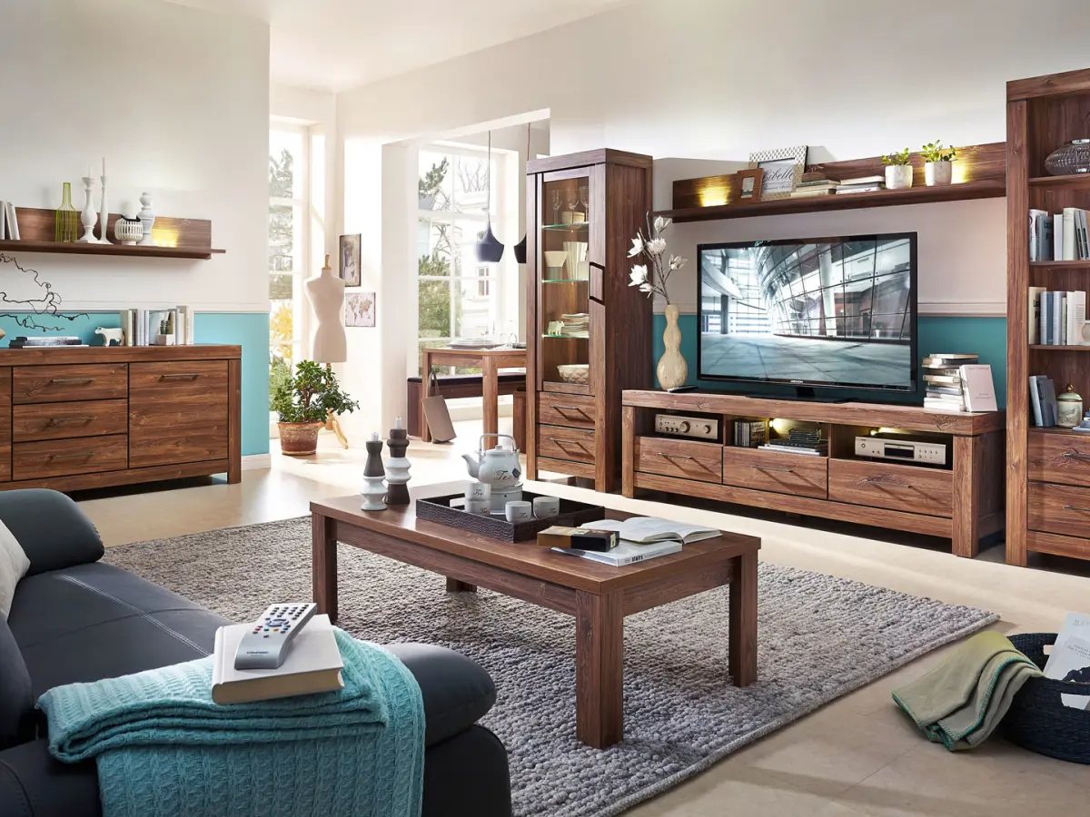 Тумба RTV Gent 200 см с 3 ящиками и полкой дуб стирлинг