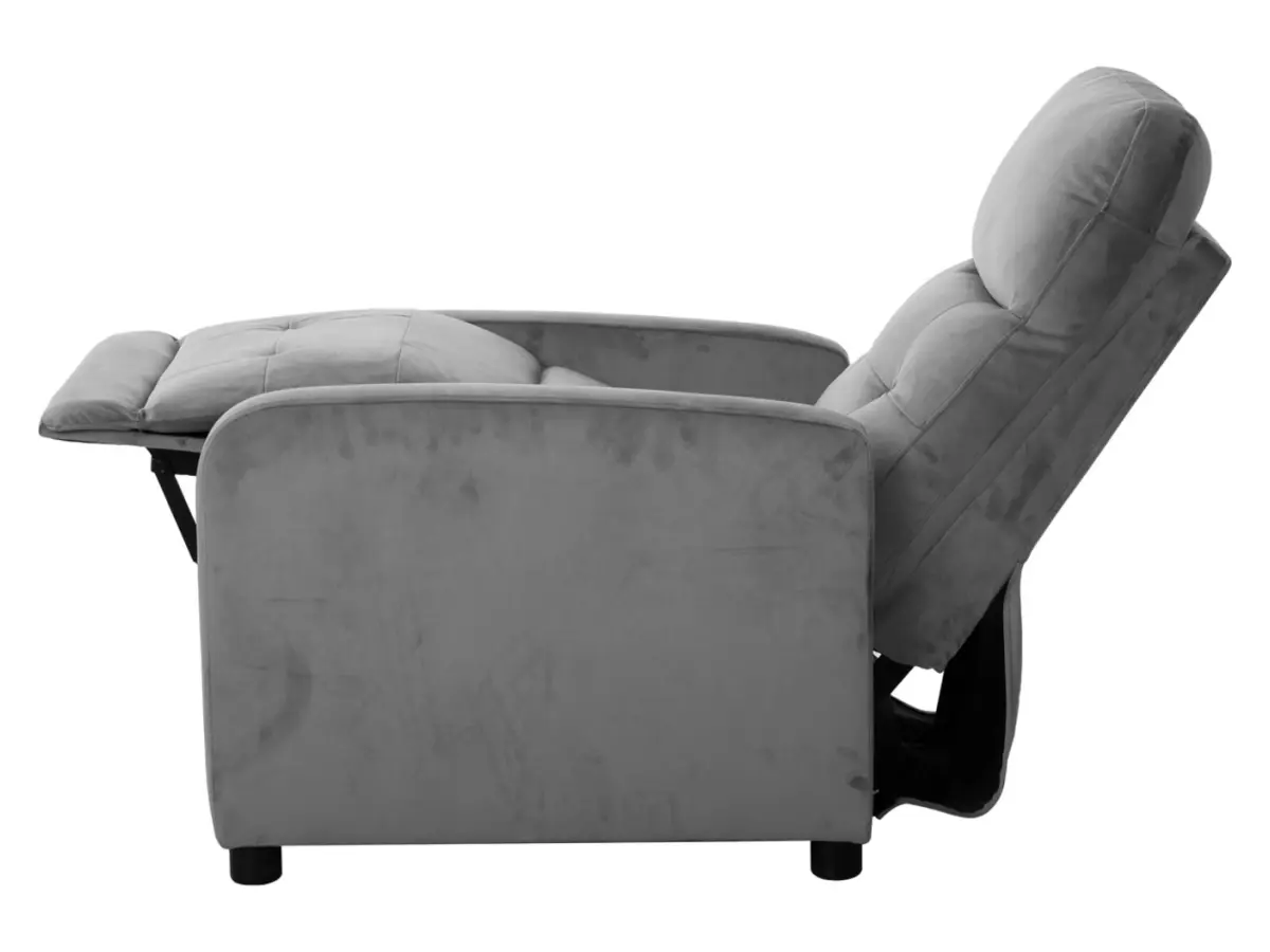 Sillón tradicional Monti con función relax gris