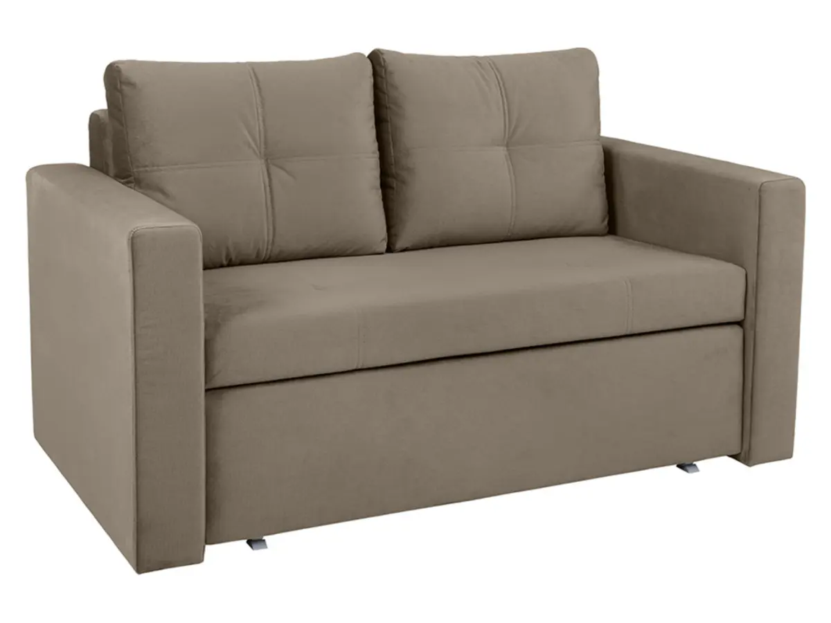 Диван двухместный Bunio III раскладной с ящиком коричневый