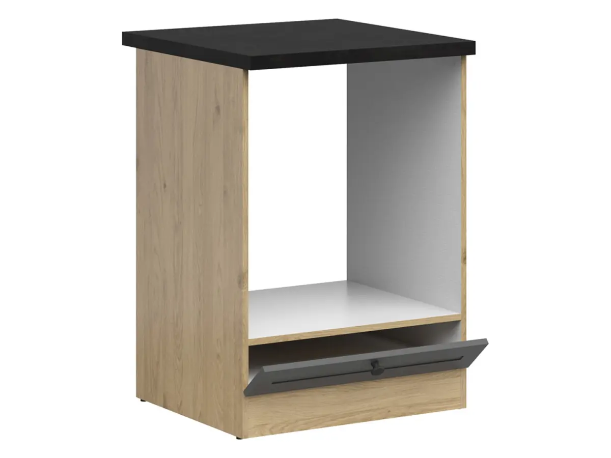 Armario de cocina para horno encastrado Junona Line 60 cm grafito con encimera