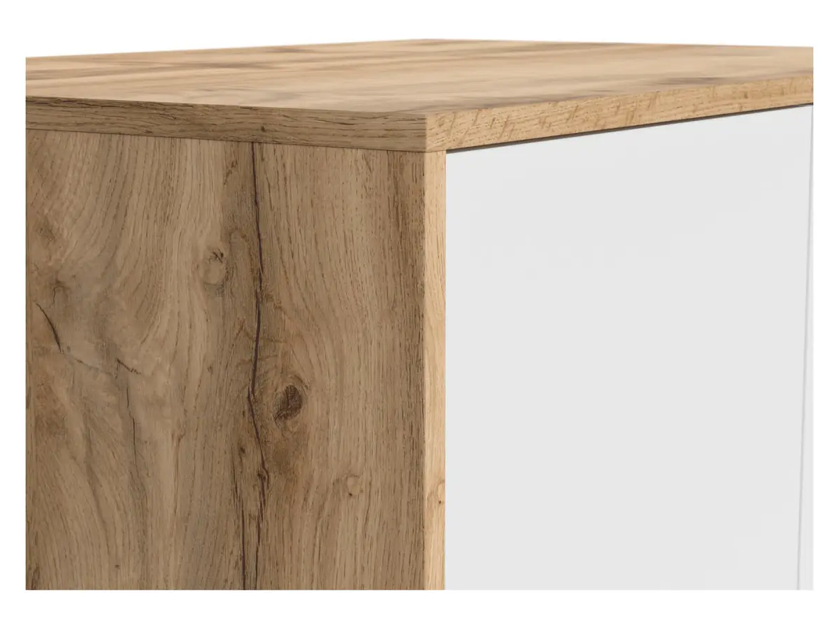 Armario de dos puertas Matos 80 cm roble wotan/blanco