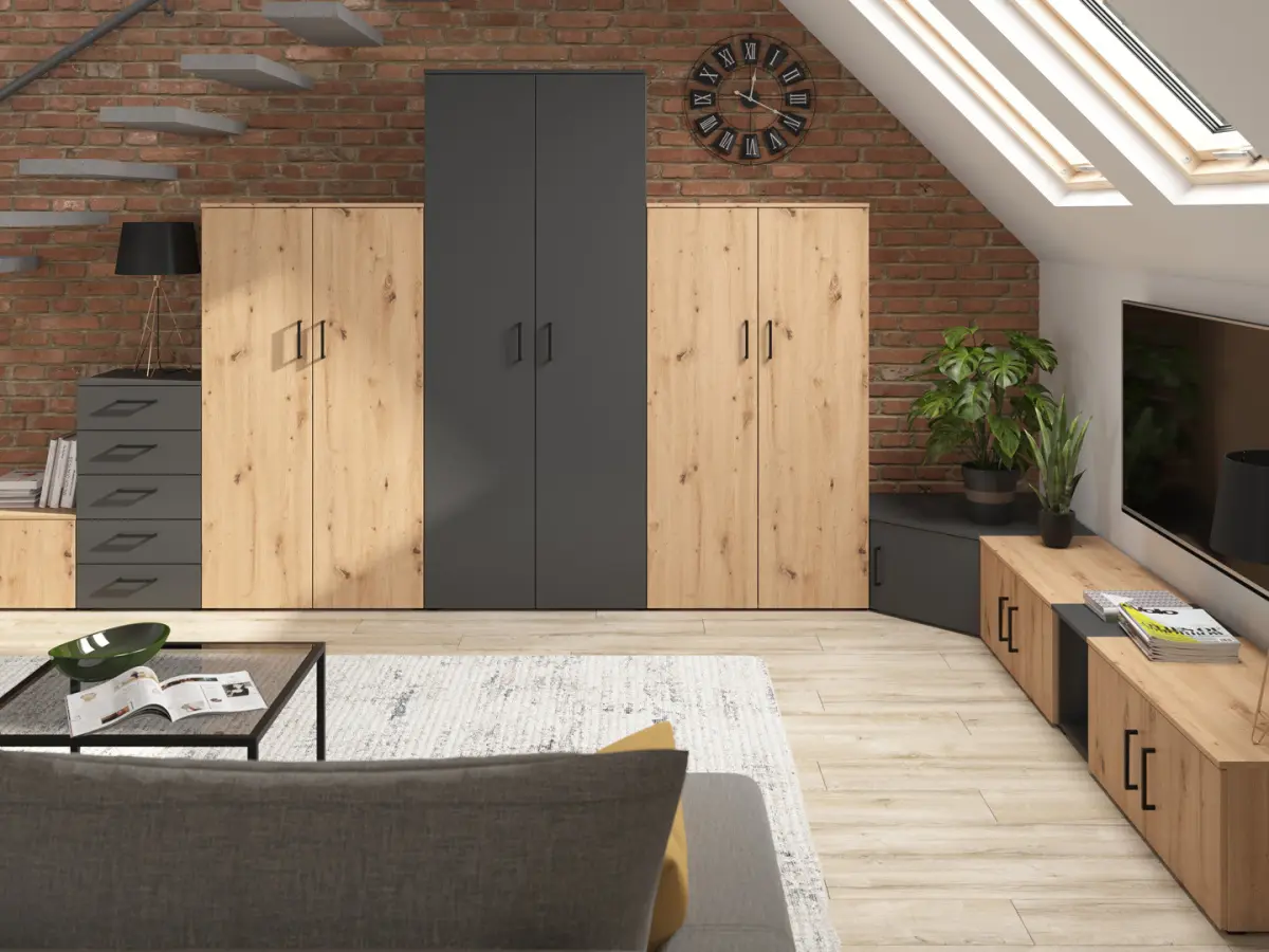 Estantería MultiDo 80 cm con 2 puertas atelier claro