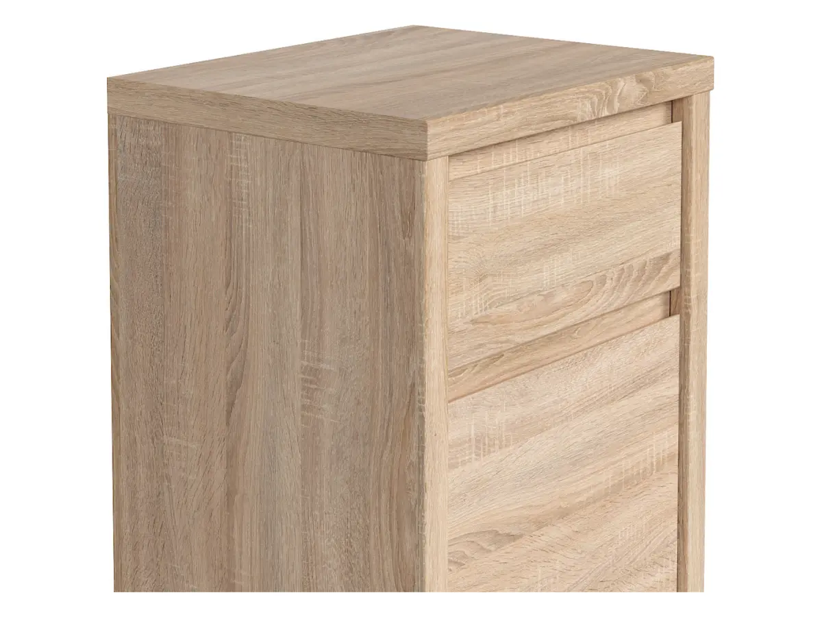Cómoda Kaspian 49 cm con puerta y cajón roble sonoma
