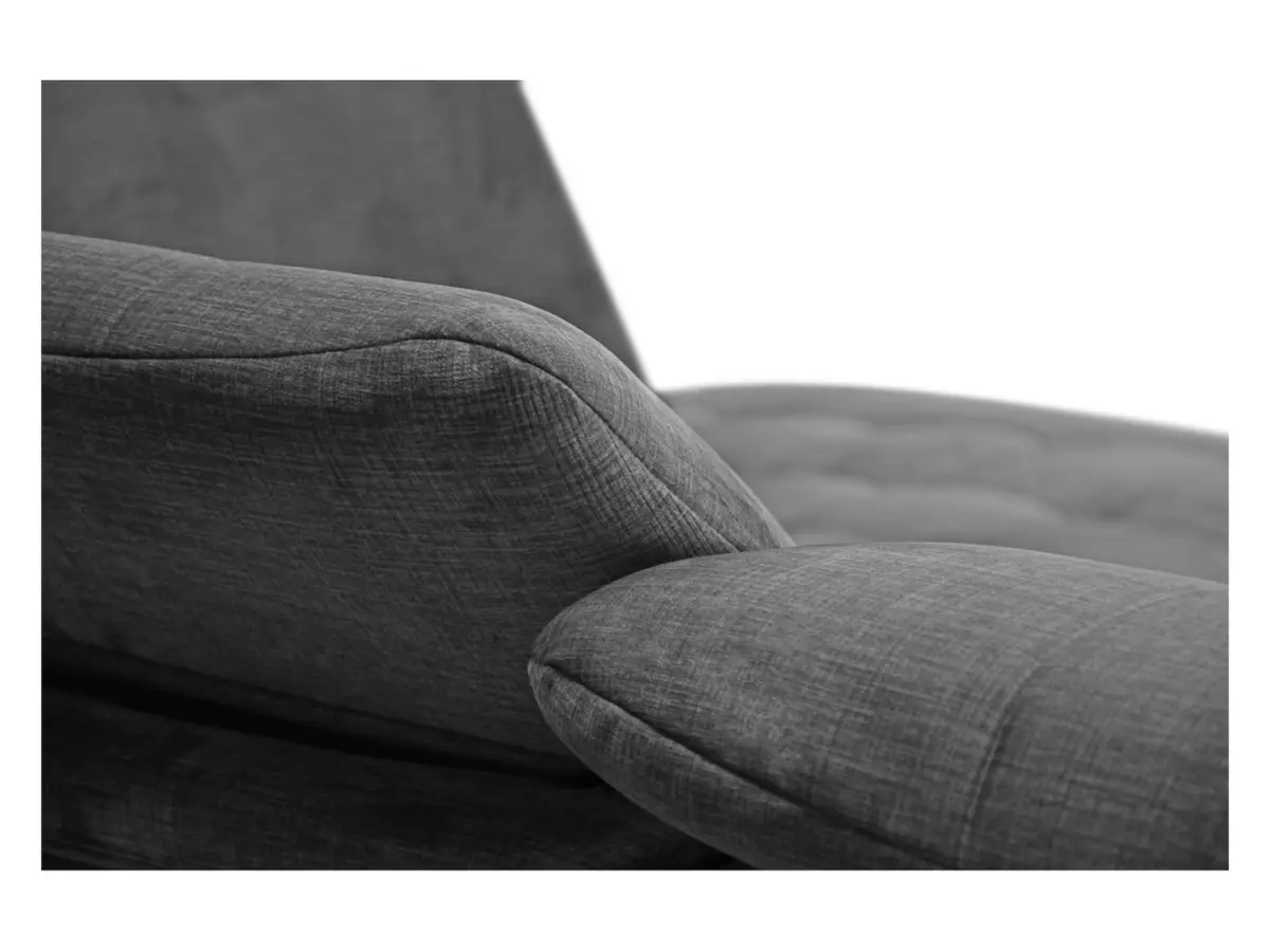 Sofá rinconera derecho Aragon convertible con reposacabezas y asiento regulables gris