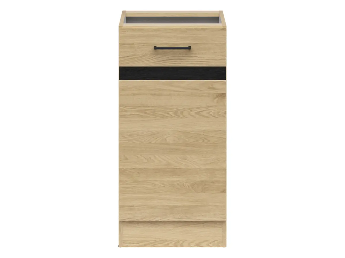Mueble bajo de cocina Junona Line 40 cm derecha con puerta roble bernstein