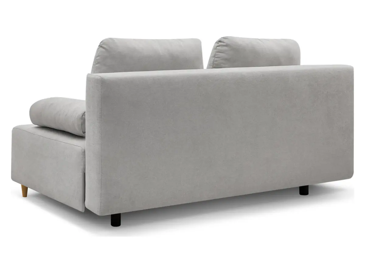 Sofá de tres plazas Sun con función de cama y contenedor gris