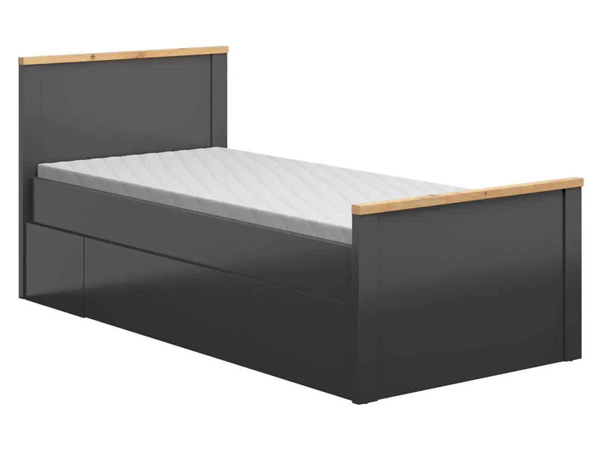 Cama Hesen 90x200 grafito