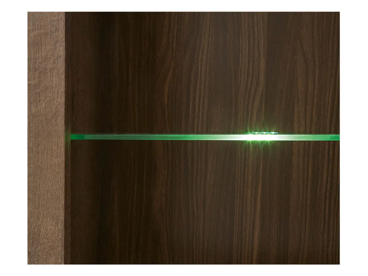 Vitrina Balin 101 cm con 2 puertas roble monastery/roble negro