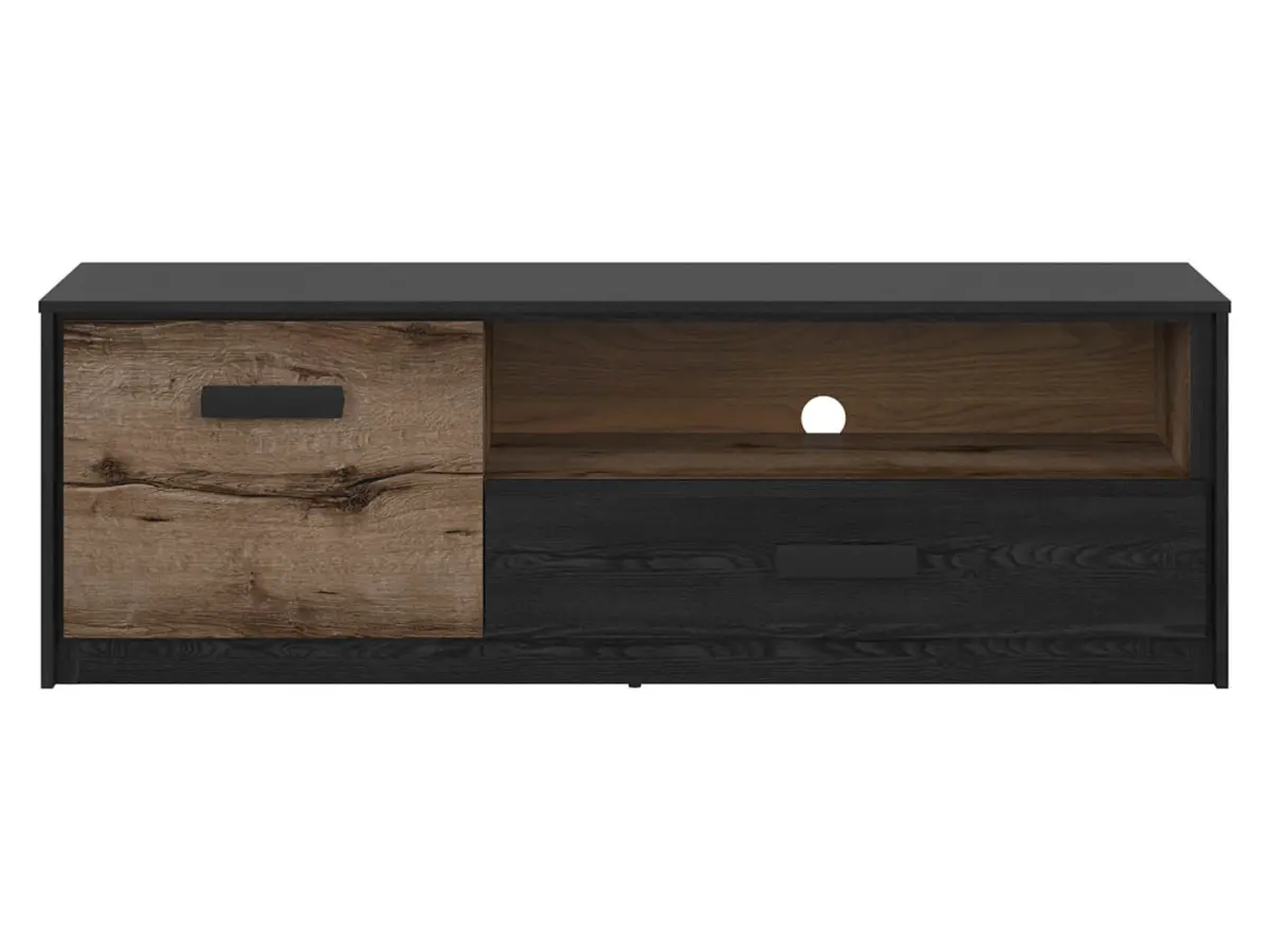 Mueble RTV Kassel 150 cm con puertas y cajón roble monastery