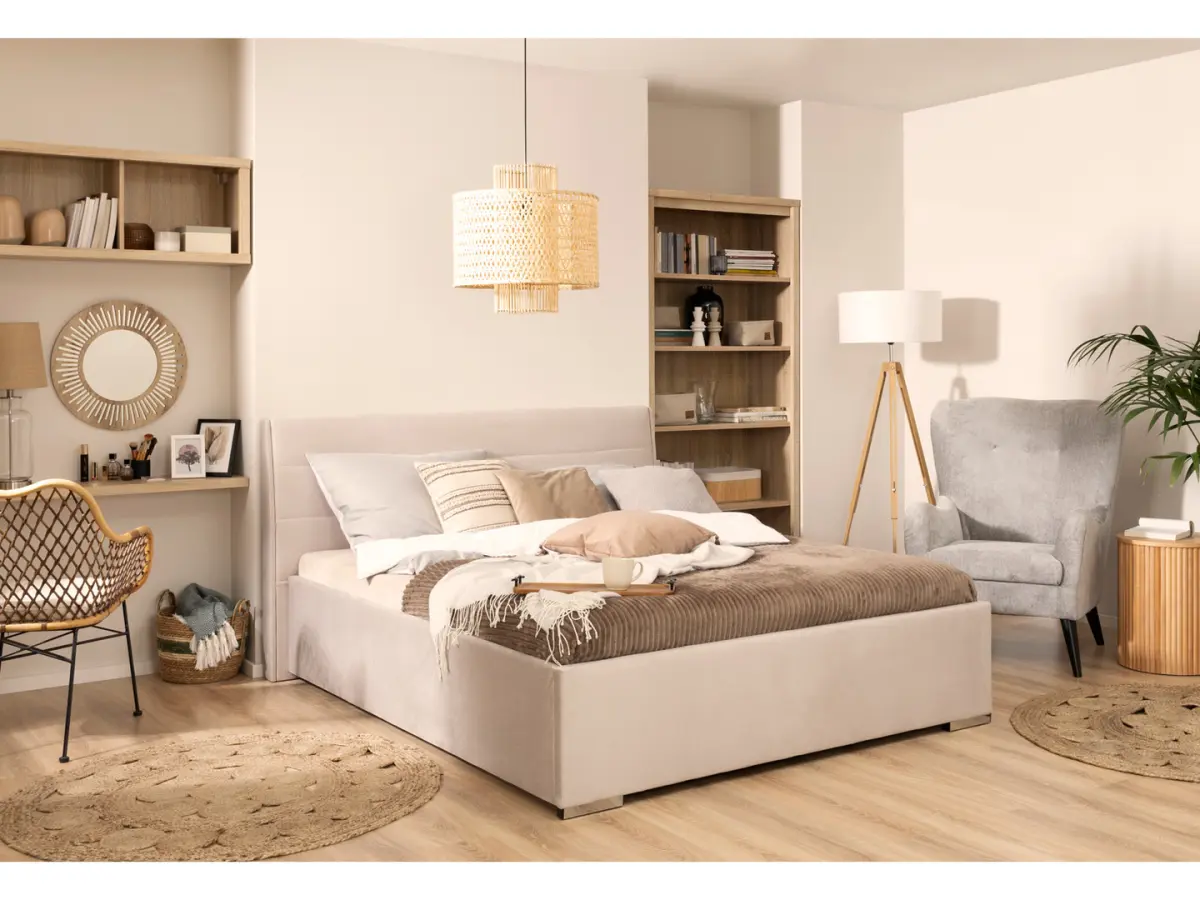 Cama tapizada Cosala III 120x200 beige