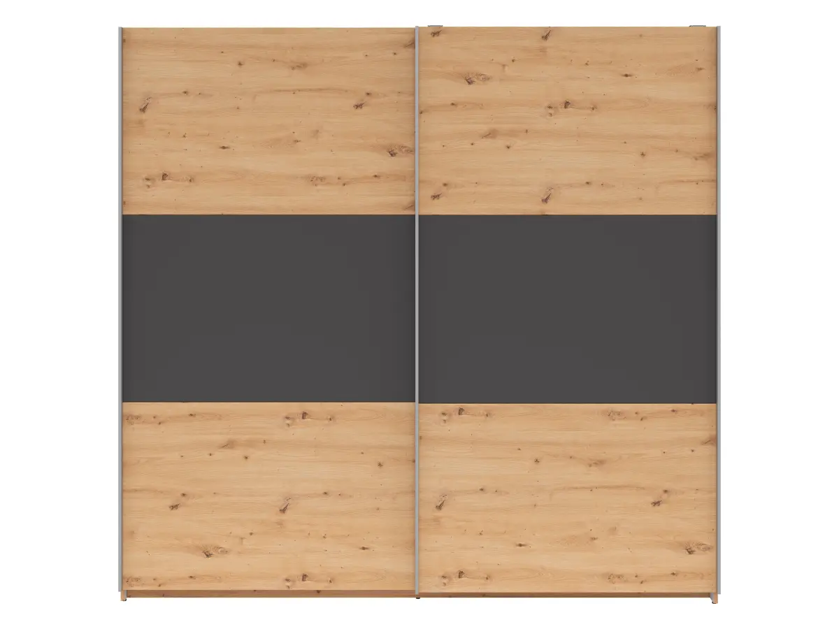 Armario de puertas correderas Saturn 218 cm roble artisan/grafito