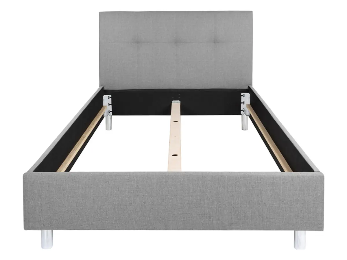 Cama tapizada Mala gris 120x200