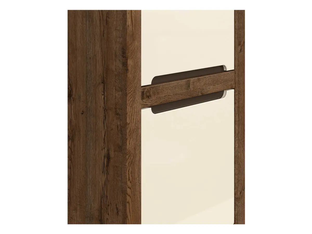 Estantería Ruso 69 cm con 2 puertas roble april/brillo perlado