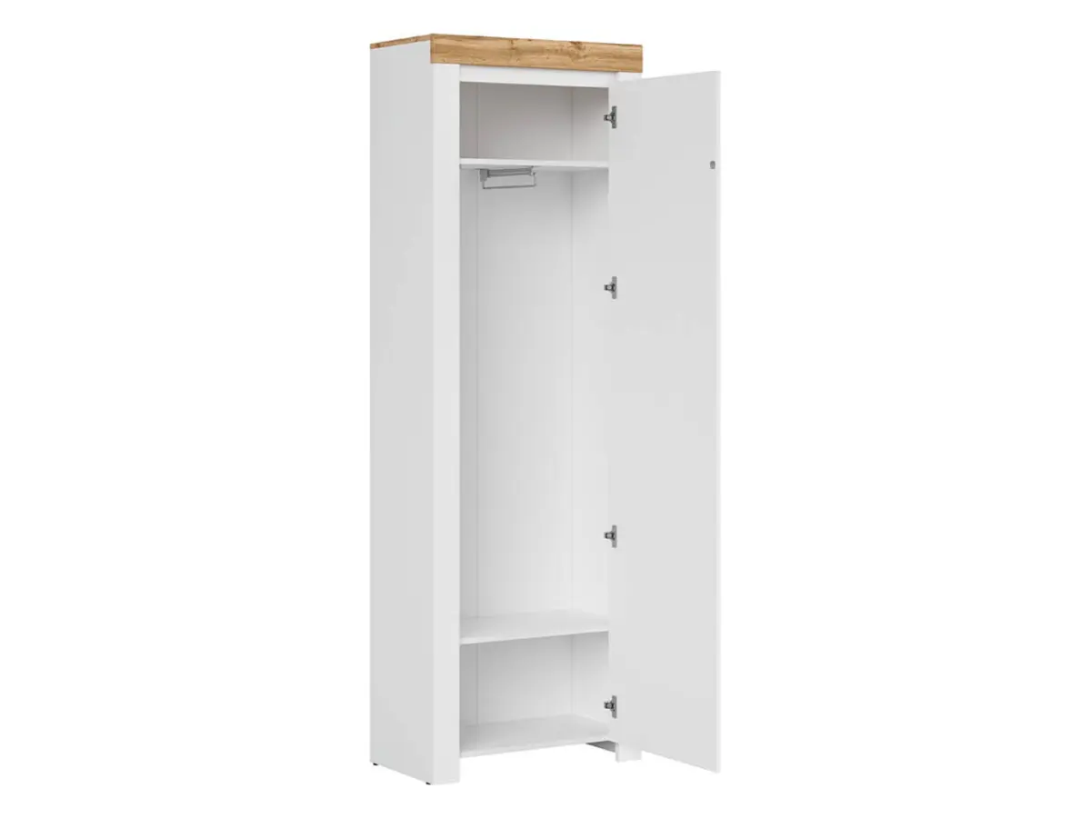 Estantería Holten 67 cm con puertas blanco brillo