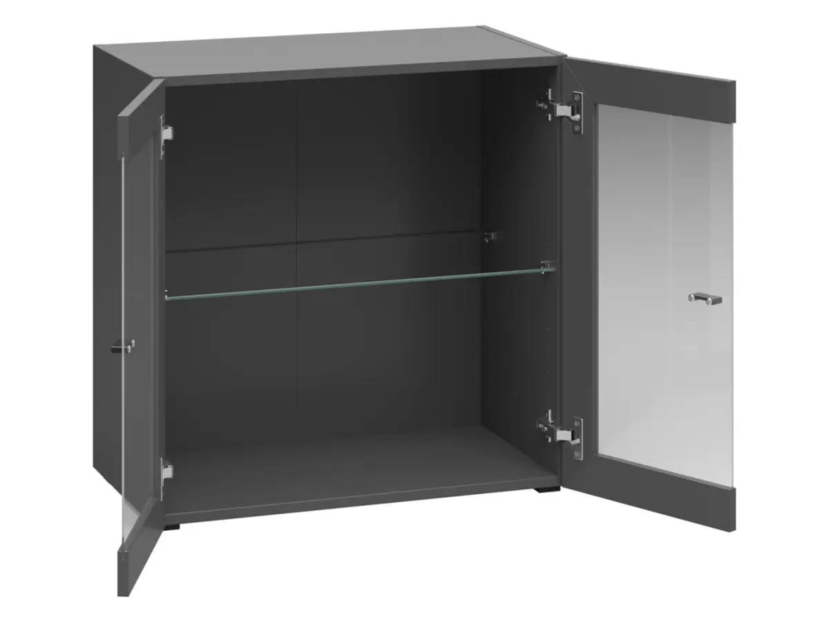 Vitrina System 64 de 2 puertas grafito