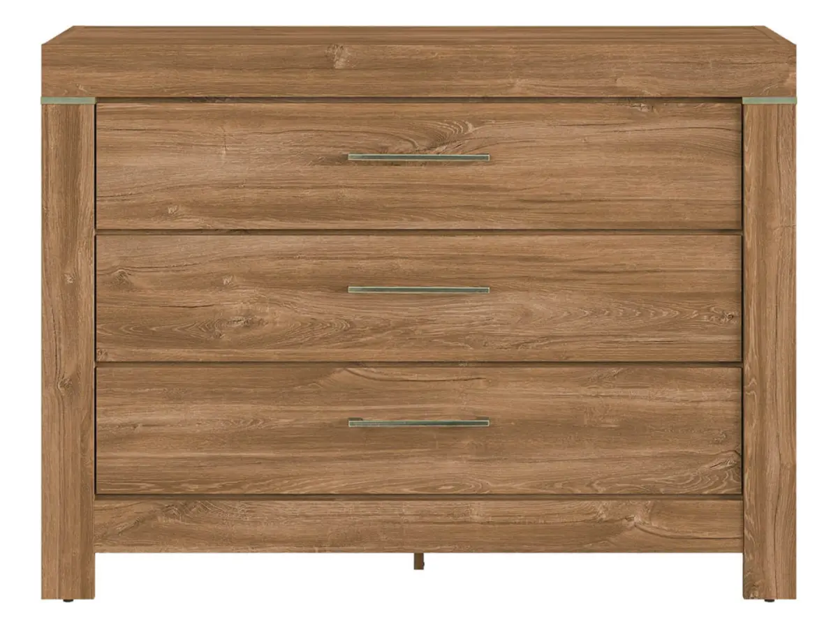 Cómoda Gent 115 cm con 3 cajones roble stirling
