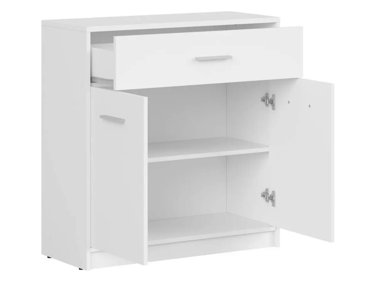 Cómoda Nepo Plus 80 cm con 2 puertas y un cajón blanca