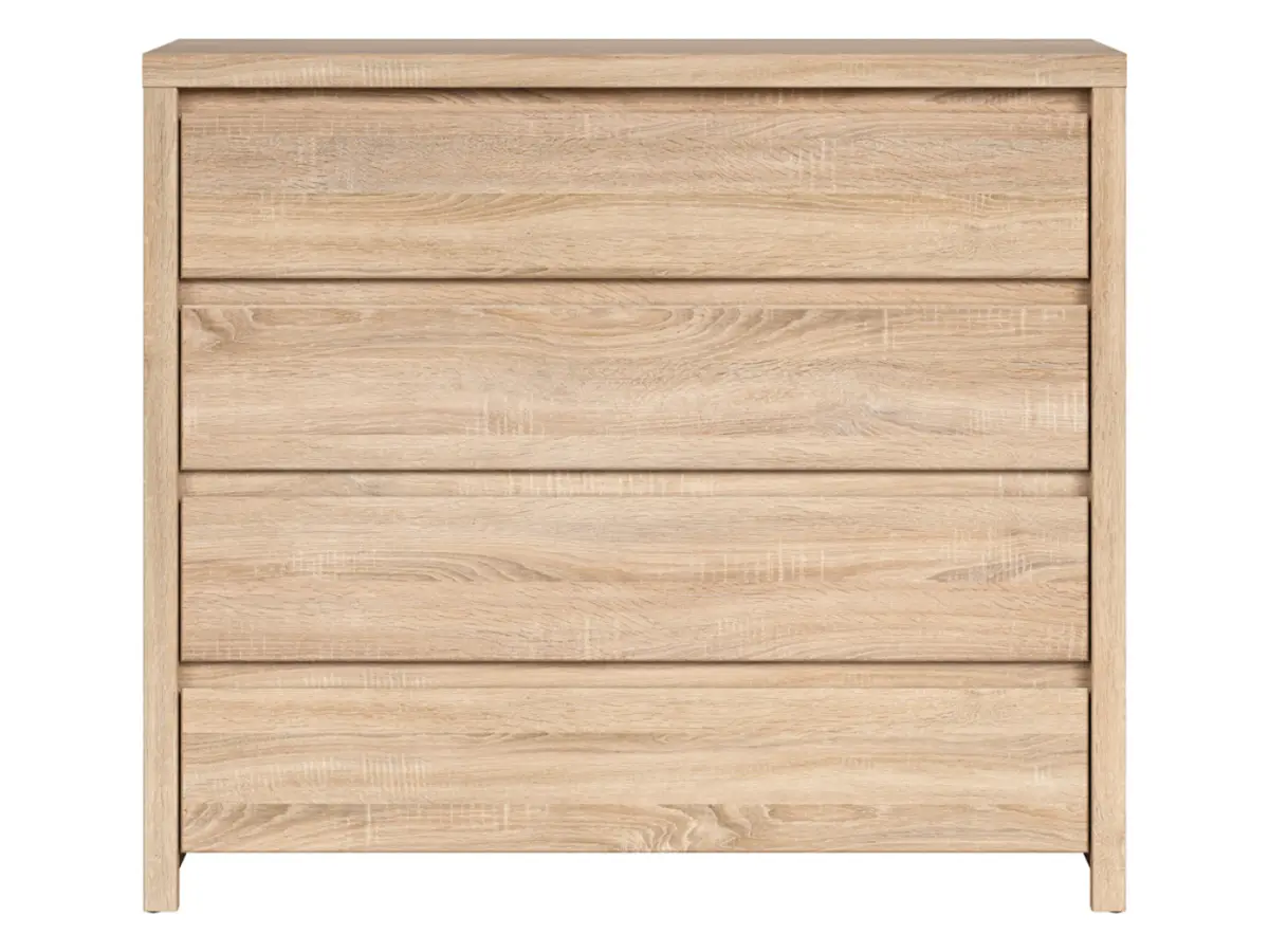 Cómoda Kaspian con 4 cajones roble sonoma
